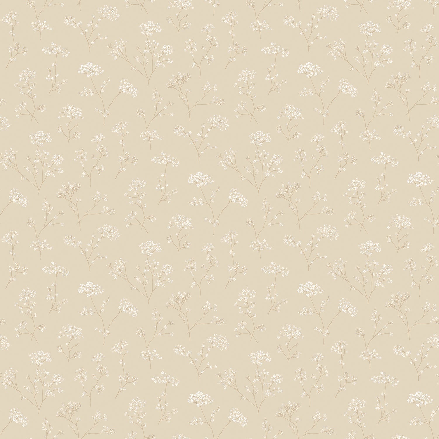 Miniatures 2 Parsley Flowers Wallpaper - Beige - Galerie - G67869Wallpaper199