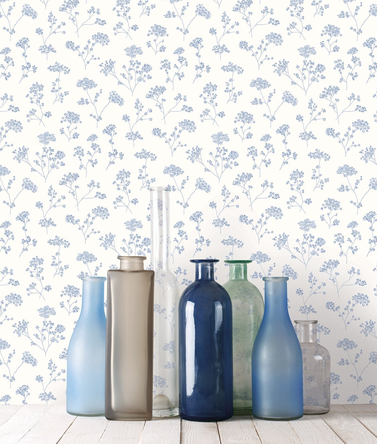 Miniatures 2 Parsley Flowers Wallpaper - Blue - Galerie - G67871Wallpaper199