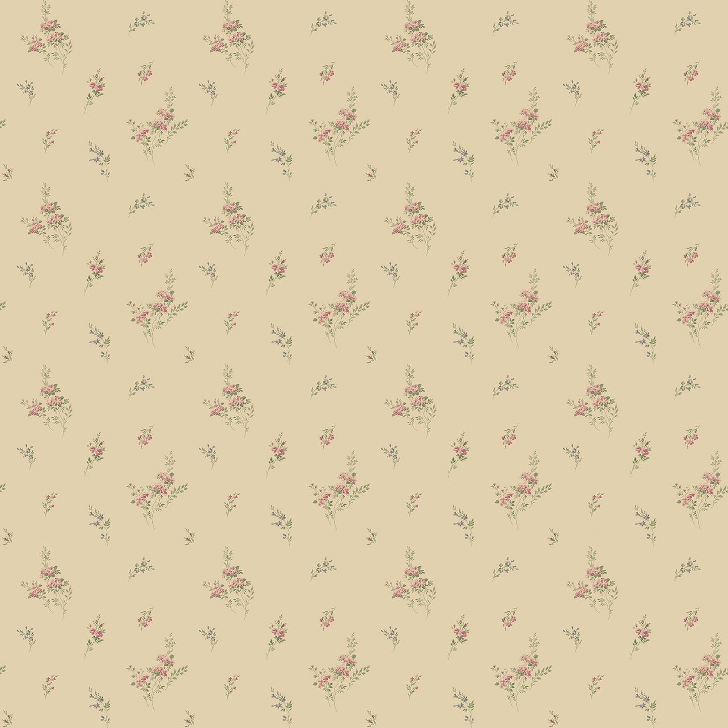 Miniatures 2 Rose Bouquets Wallpaper - Red / Beige - Galerie - G67917Wallpaper199