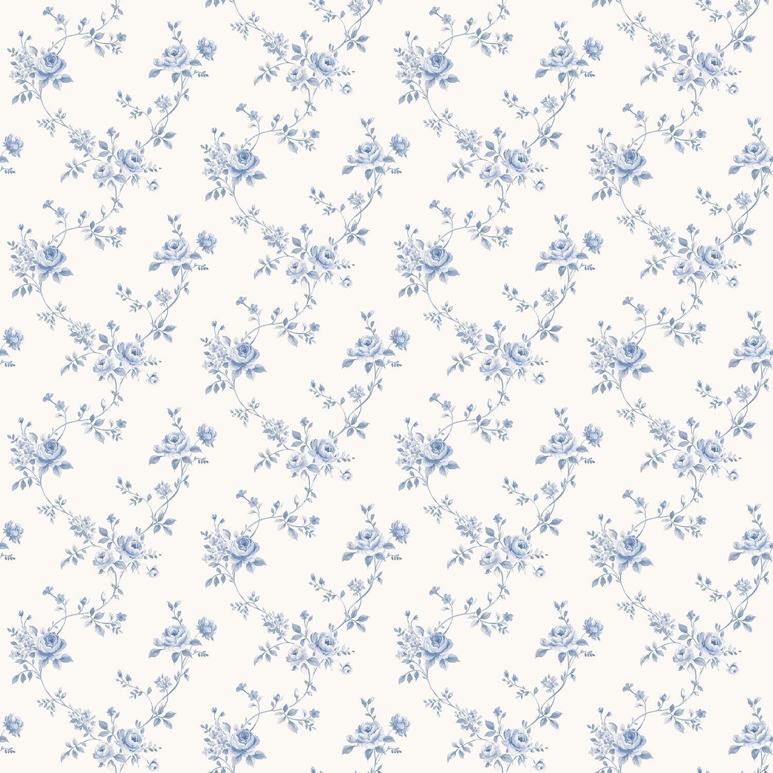 Miniatures 2 Small Roses Wallpaper - Blue - Galerie - G67892Wallpaper199