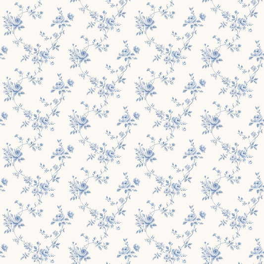 Miniatures 2 Small Roses Wallpaper - Blue - Galerie - G67892Wallpaper199