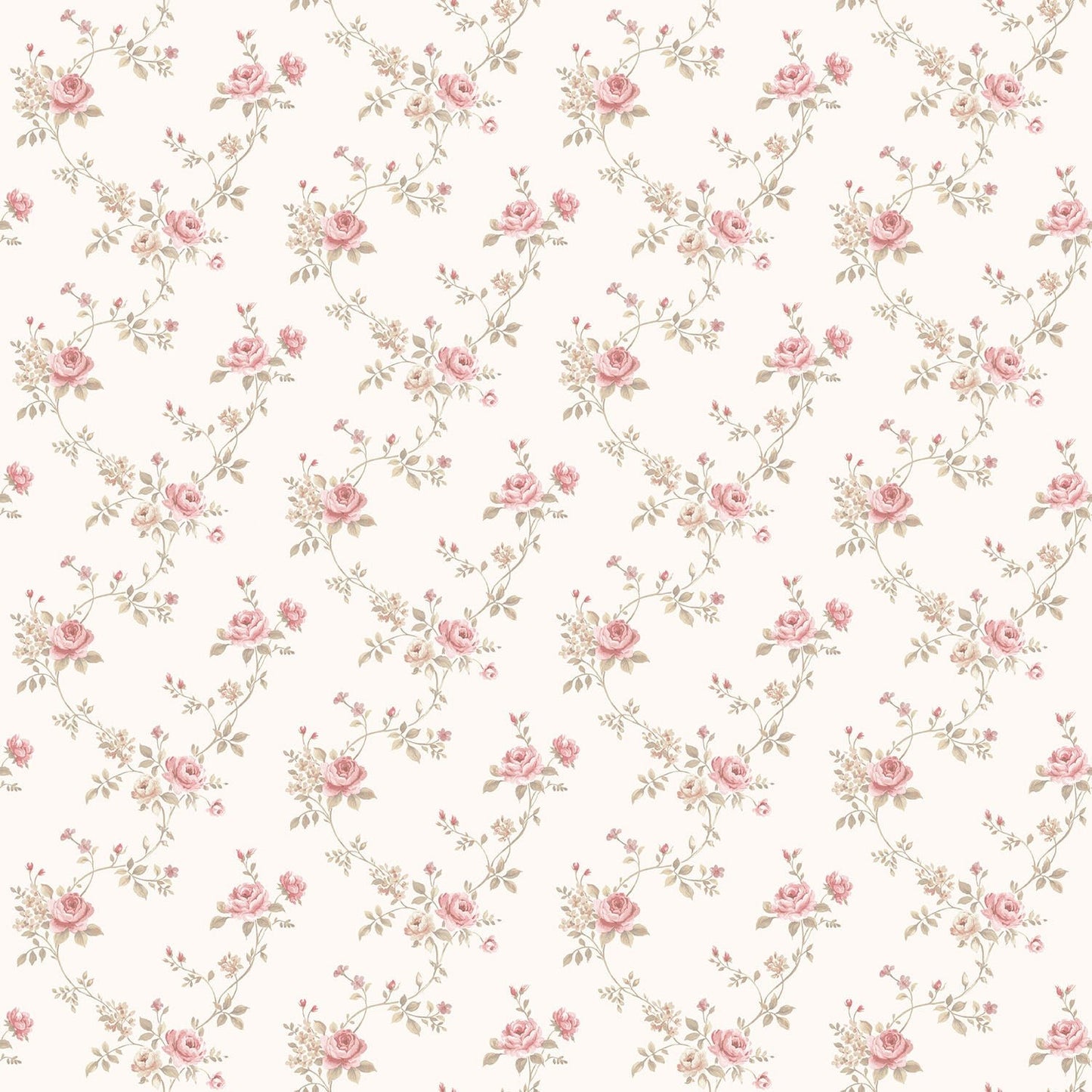 Miniatures 2 Small Roses Wallpaper - Pale Pink - Galerie - G67897Wallpaper199