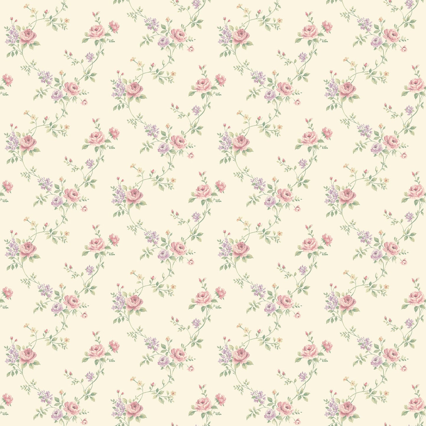 Miniatures 2 Small Roses Wallpaper - Pink / Lilac - Galerie - G67895Wallpaper199
