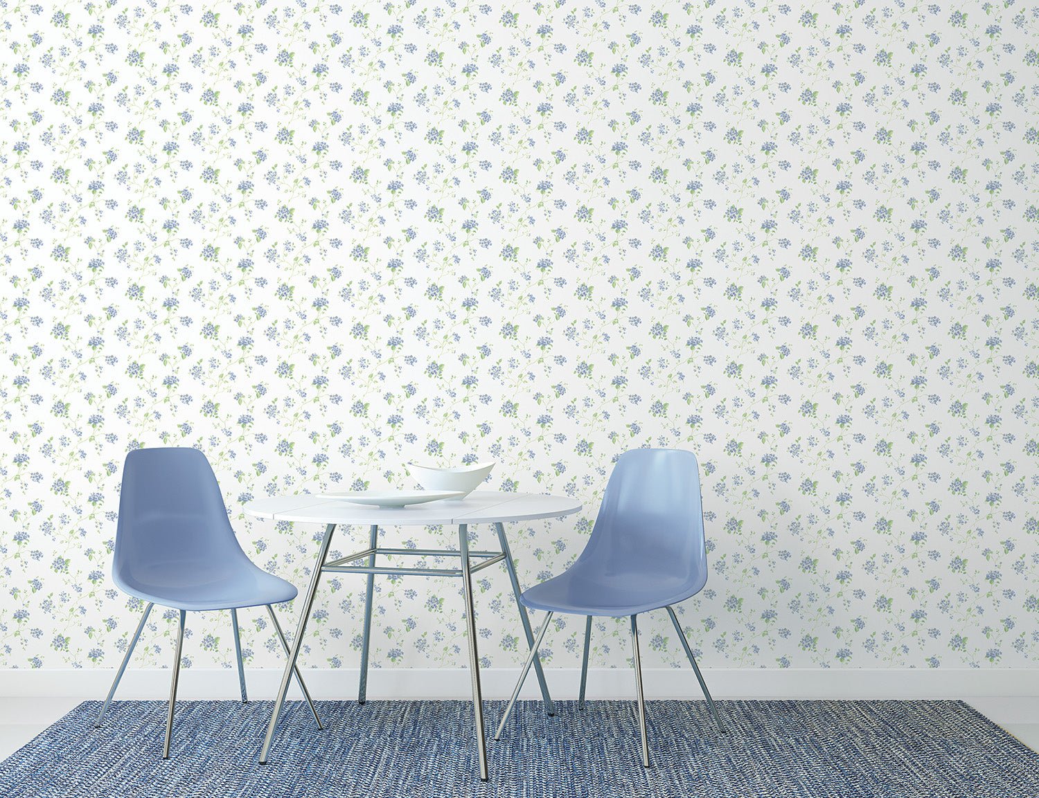 Miniatures 2 Spring Flowers Wallpaper - Indigo - Galerie - G67864Wallpaper199