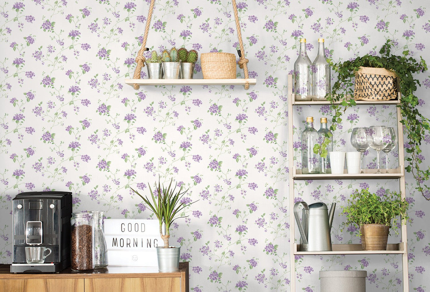 Miniatures 2 Spring Flowers Wallpaper - Purple - Galerie - G67867Wallpaper199