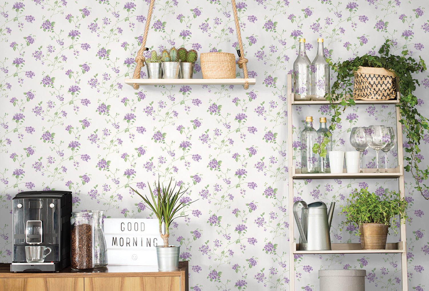 Miniatures 2 Spring Flowers Wallpaper - Purple - Galerie - G67867Wallpaper199