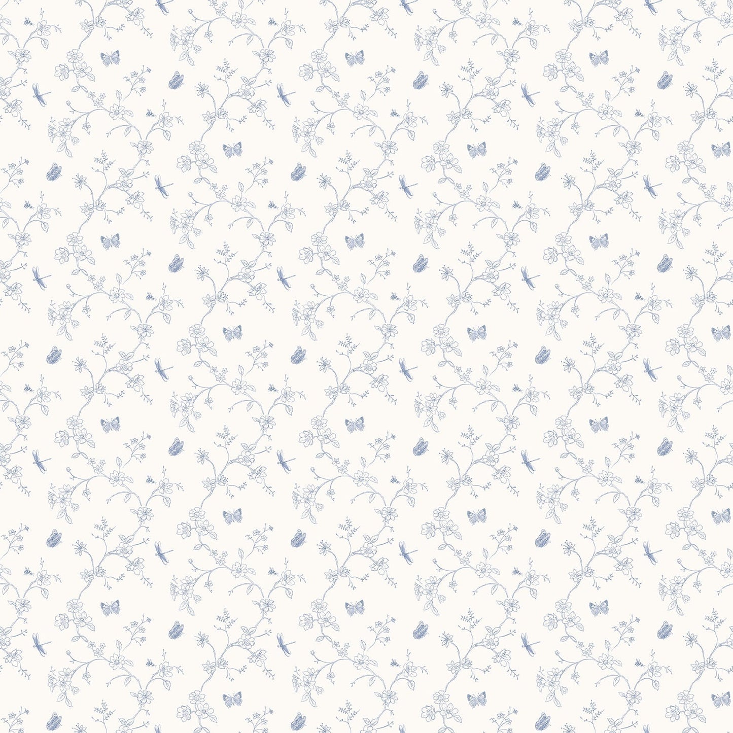 Miniatures 2 Trellis Butterfly Wallpaper - Blue - Galerie - G67851Wallpaper199
