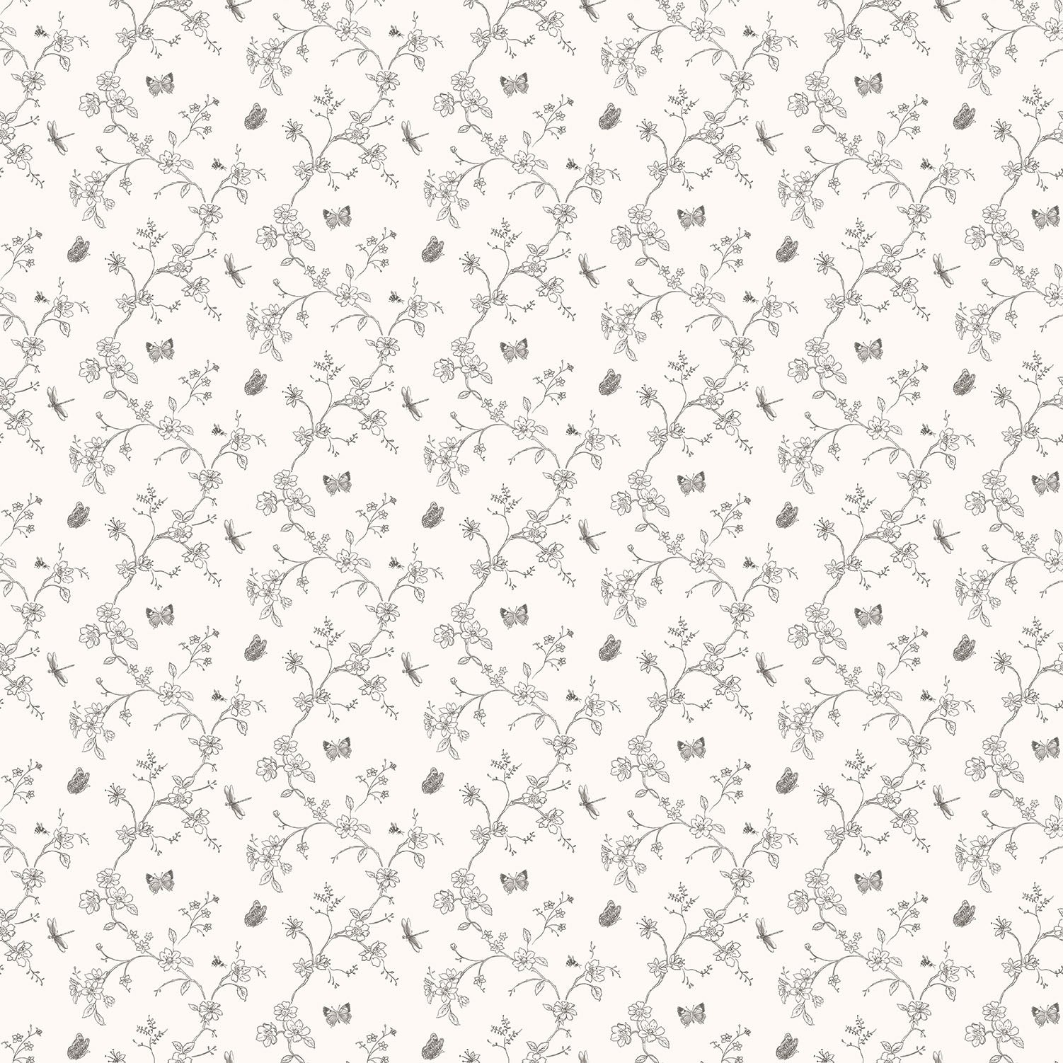 Miniatures 2 Trellis Butterfly Wallpaper - Charocal - Galerie - G67850Wallpaper199