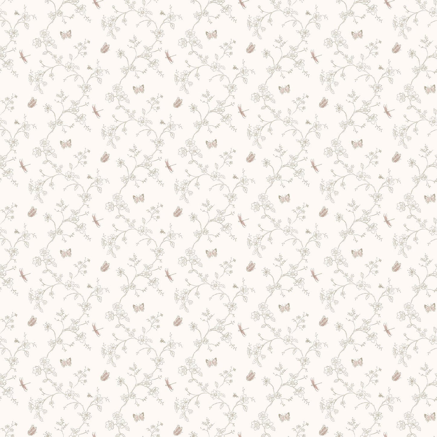 Miniatures 2 Trellis Butterfly Wallpaper - Taupe - Galerie - G67853Wallpaper199