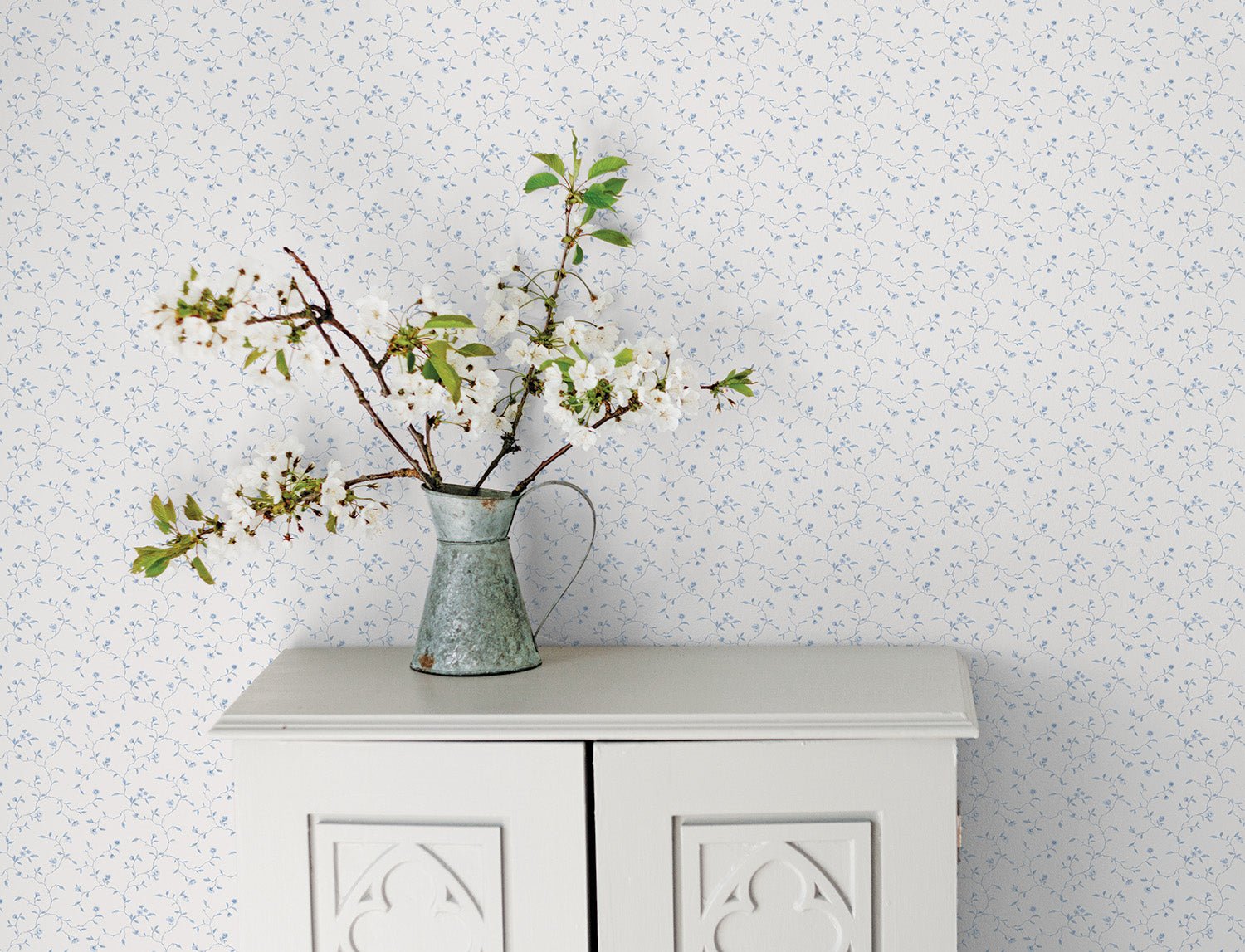 Miniatures 2 Trellis Vines Wallpaper - Blue - Galerie - G67920Wallpaper199