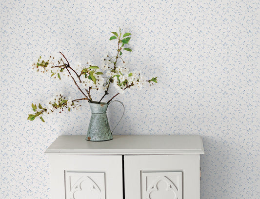 Miniatures 2 Trellis Vines Wallpaper - Blue - Galerie - G67920Wallpaper199