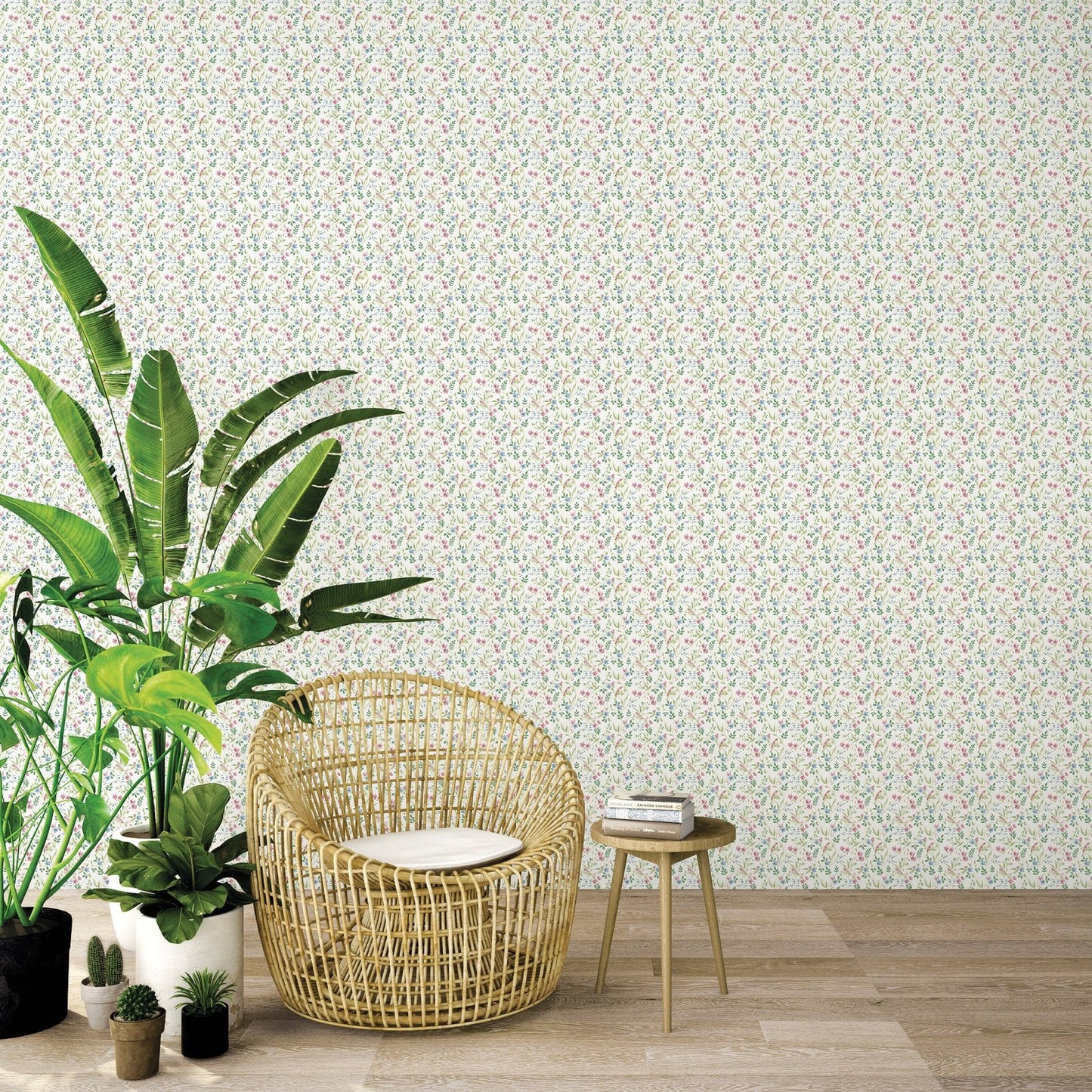 Miniatures 3 Garden Bird Wallpaper - Multi - Galerie - G68714Wallpaper199