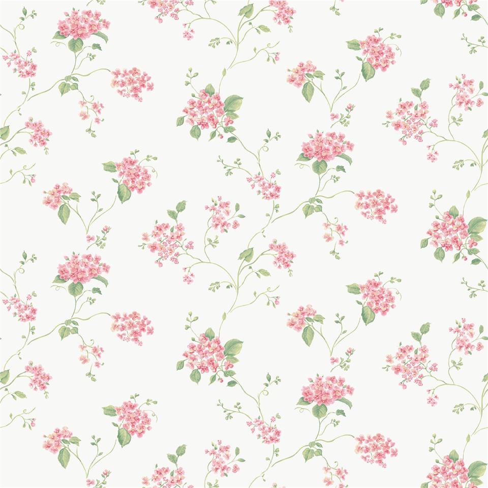Miniatures 3 Hydrangea Trail Wallpaper - Pink - Galerie - G68718Wallpaper199