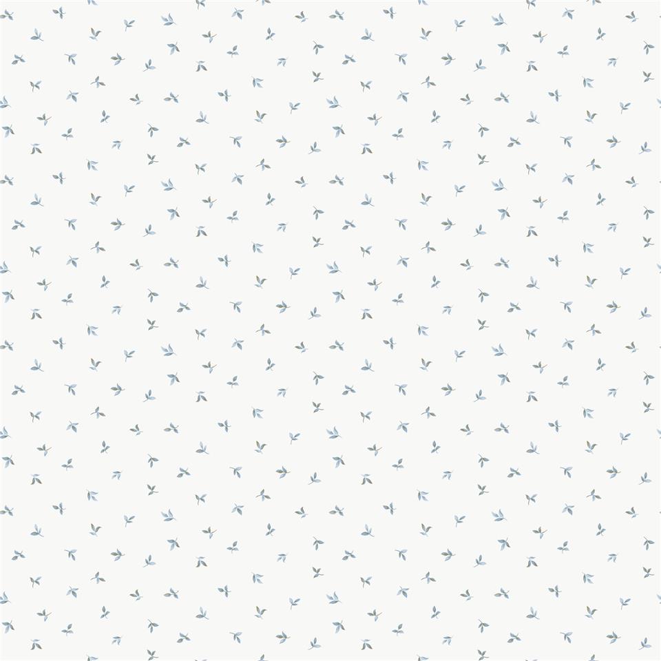Miniatures 3 Mini Leaf Wallpaper - Blue - Galerie - G68719Wallpaper199