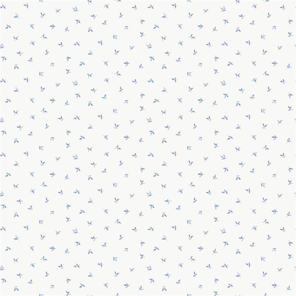 Miniatures 3 Mini Leaf Wallpaper - Sheen Blue - Galerie - G68720Wallpaper199