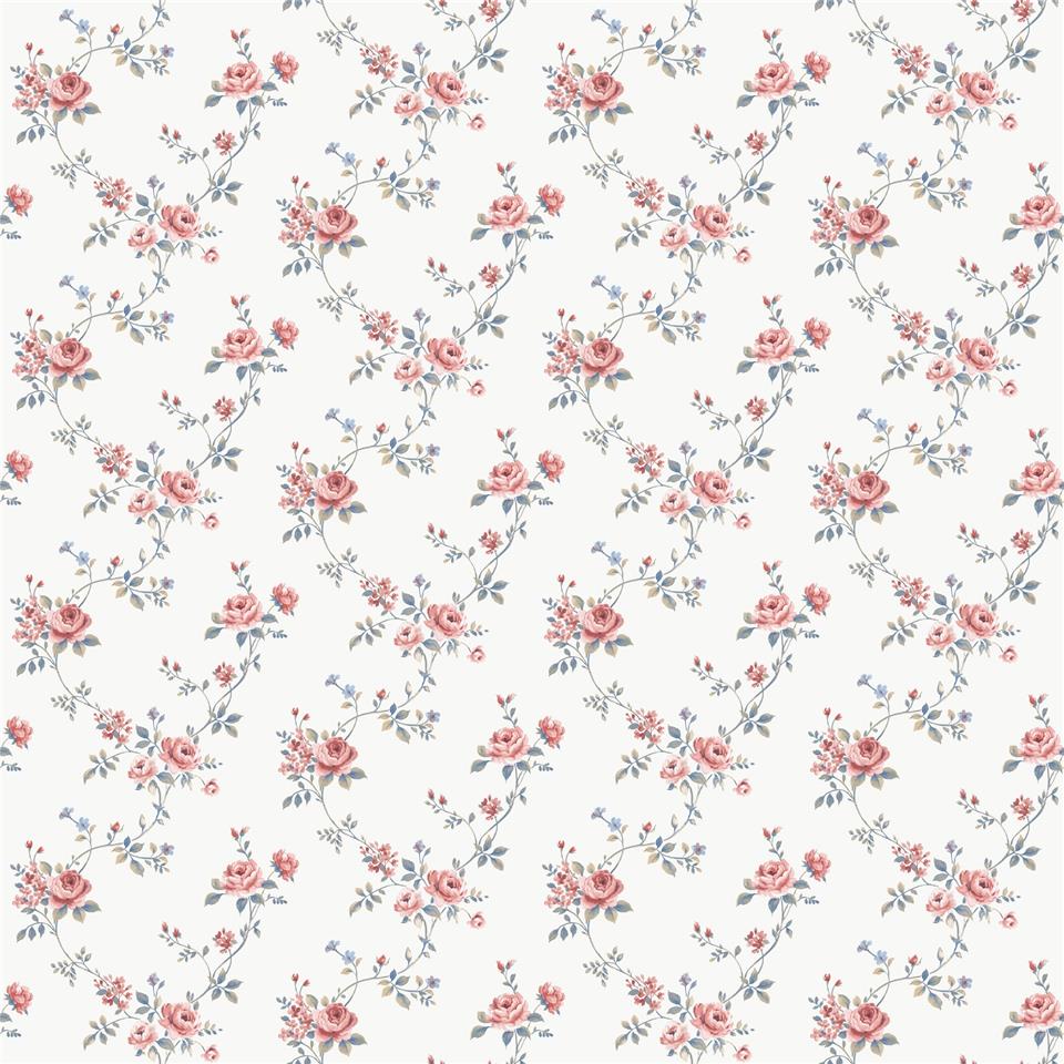 Miniatures 3 Multi Floral Trail Wallpaper - Pink - Galerie - G68731Wallpaper199