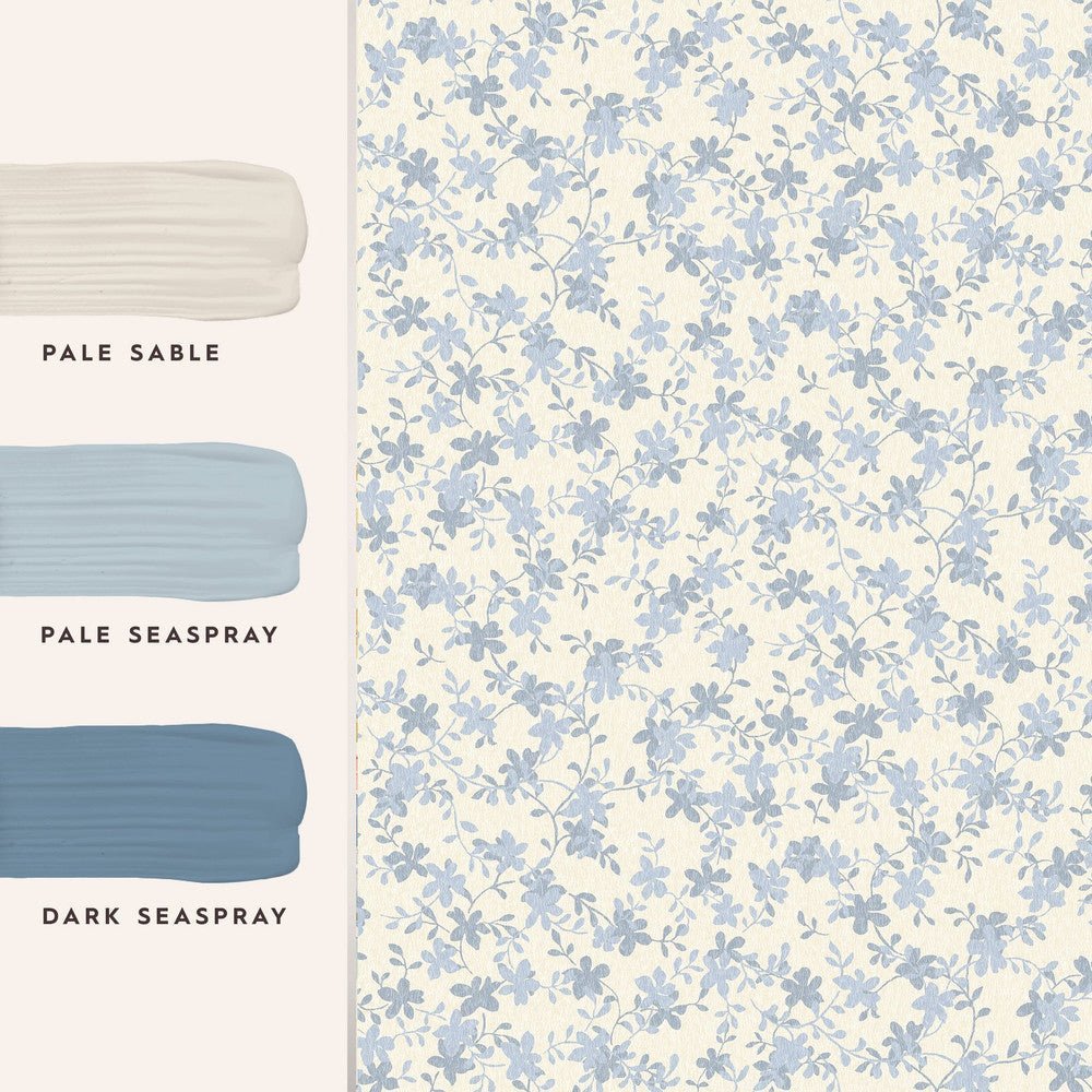 Misterton Trail Wallpaper - Pale Seaspray Blue - Laura Ashley - 122744Wallpaper199