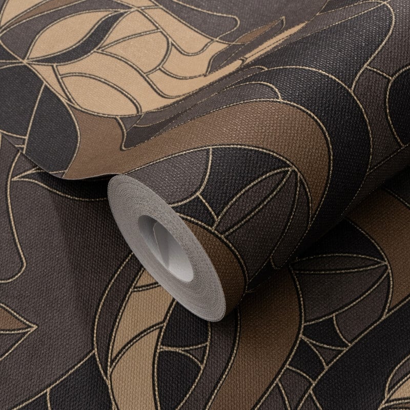 Moretta Mosaic Faces Metallic Wallpaper - Taupe - Elle Decoration - 10458 - 37Wallpaper199