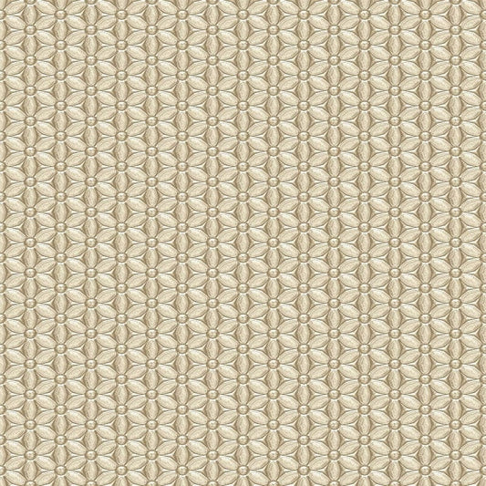 Mosaic Flowers Wallpaper - Gold - SK Filson - SK10008Wallpaper199