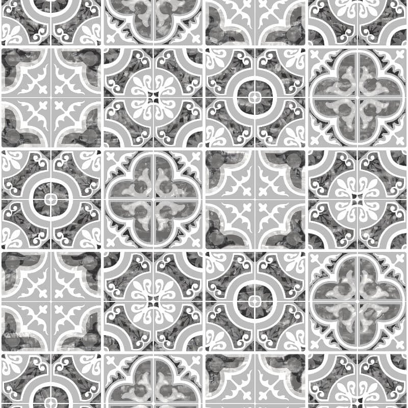 Mosaic Tiles Wallpaper - Silver - SK Filson - SK10011Wallpaper199