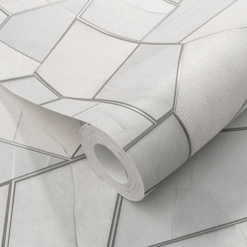 Mosaique Metallic Wallpaper - Slate Grey - Elle Decoration - 10445 - 31Wallpaper199