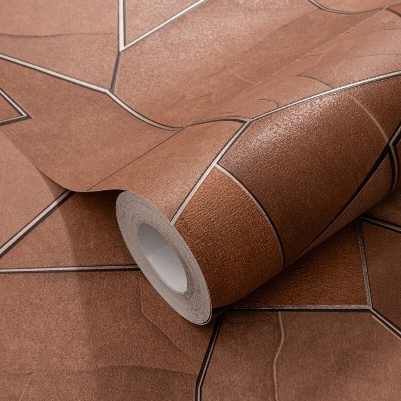 Mosaique Metallic Wallpaper - Slate Rust - Elle Decoration - 10445 - 13Wallpaper199