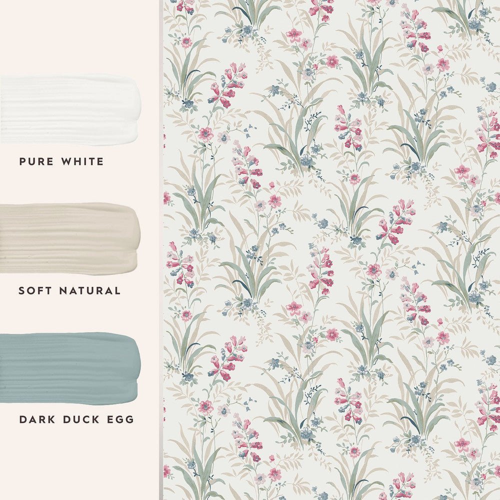 Mosedale Posy Wallpaper - Soft Natural - Laura Ashley - 122750Wallpaper199