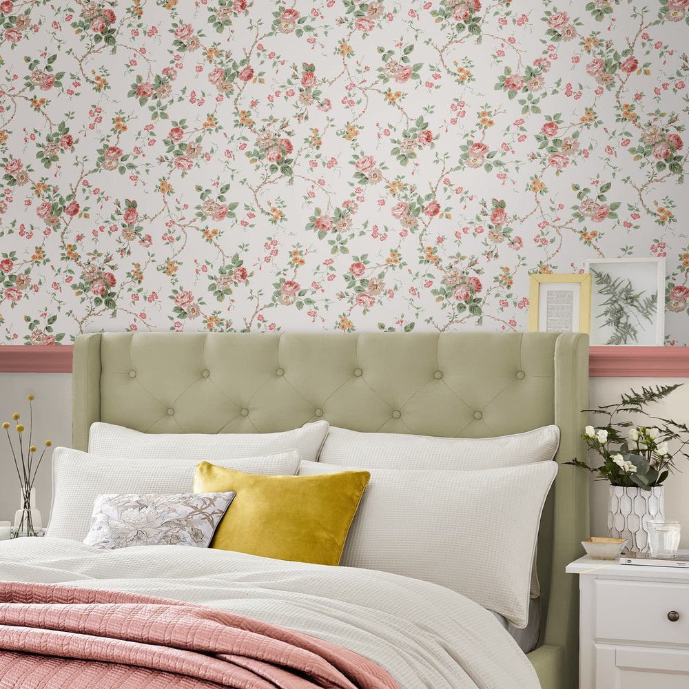Mountney Garden Wallpaper - Antique Pink - Laura Ashley - 121083Wallpaper199