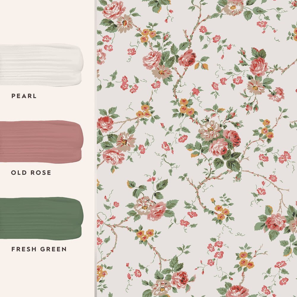 Mountney Garden Wallpaper - Antique Pink - Laura Ashley - 121083Wallpaper199
