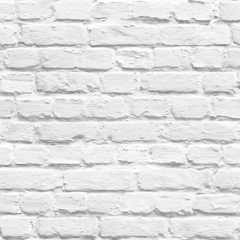 Muriva Painted Brick Wallpaper - White - Muriva - 102539Wallpaper199