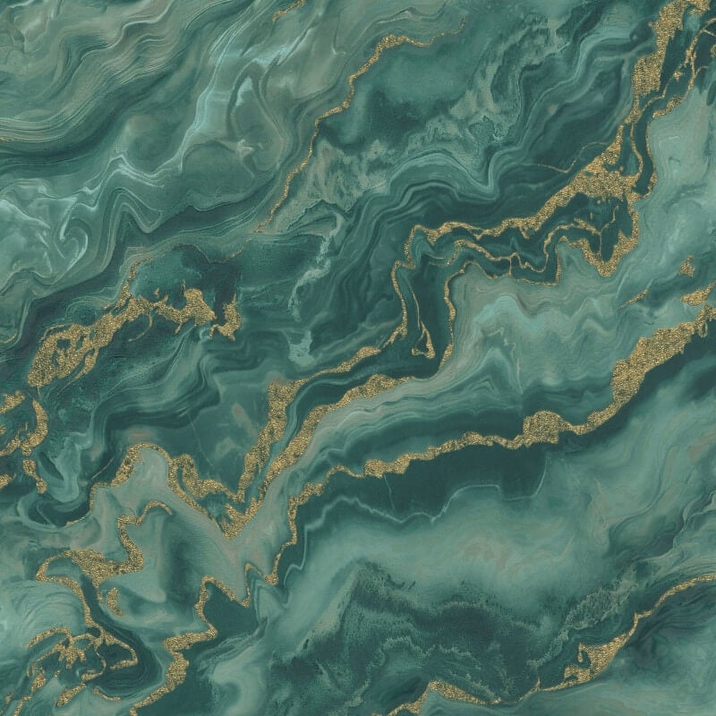 Mystic Marble Metallic Wallpaper - Green/Gold - Elle Decoration - 10447 - 19Wallpaper199