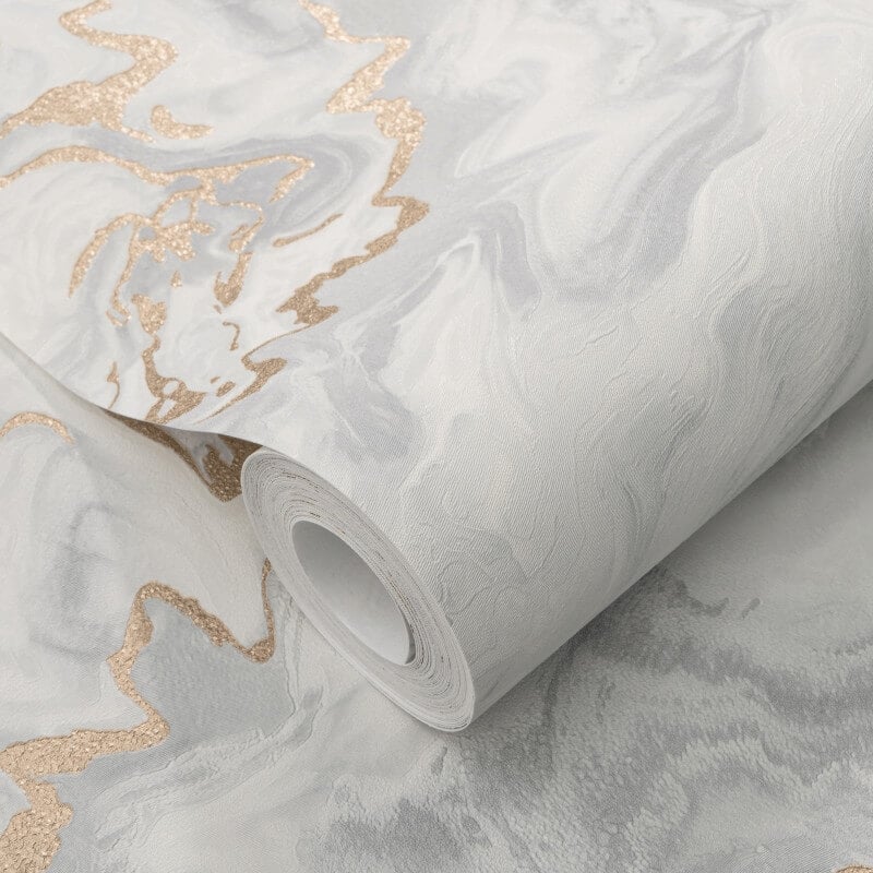 Mystic Marble Metallic Wallpaper - Grey/Gold - Elle Decoration - 10447 - 31Wallpaper199