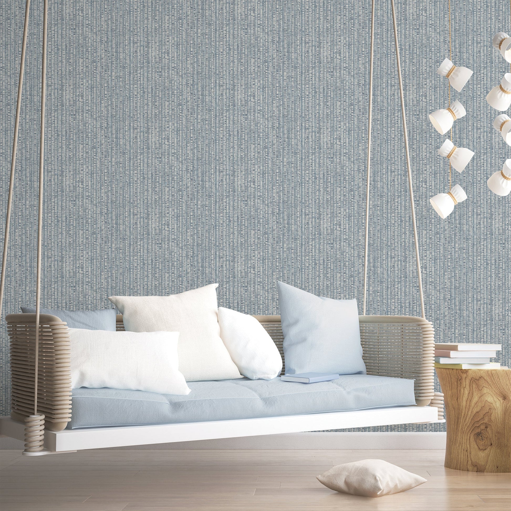 Natural FX 2 Bamboo Wallpaper - Blue / White - Galerie - G67764Wallpaper199