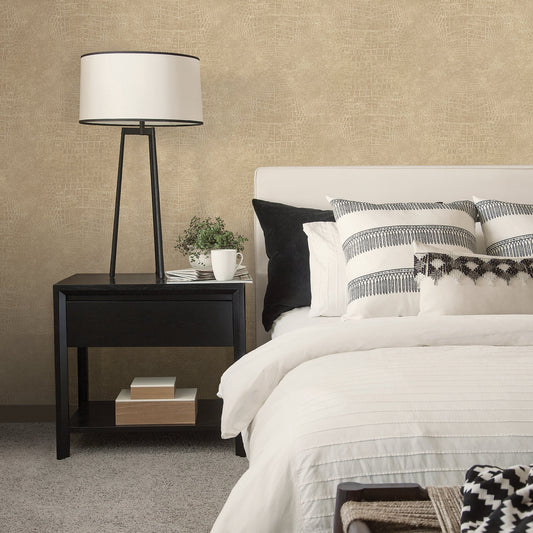 Natural FX 2 Crocodile Wallpaper - Beige - Galerie - G67499Wallpaper199
