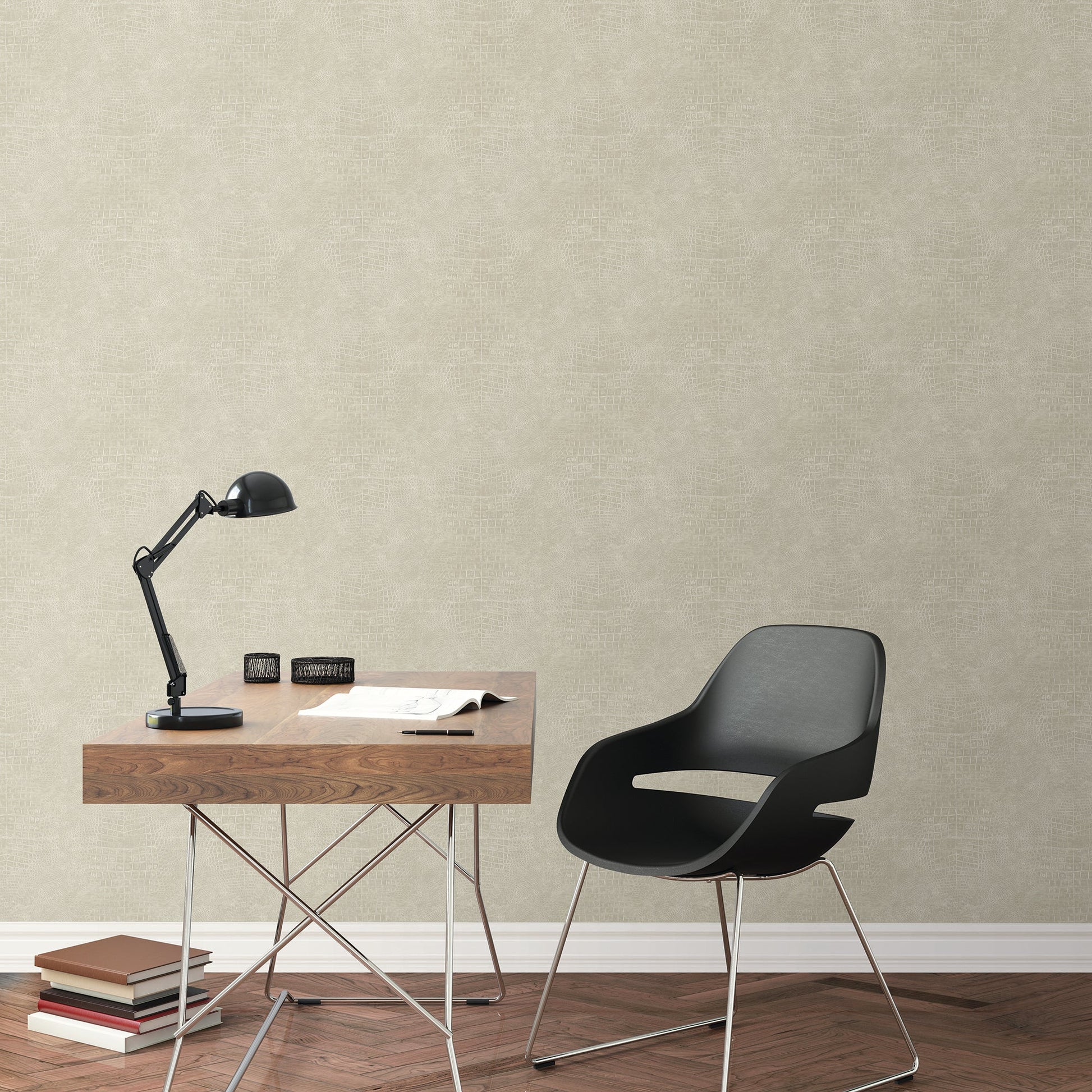 Natural FX 2 Crocodile Wallpaper - Shenn Beige - Galerie - G67504Wallpaper199