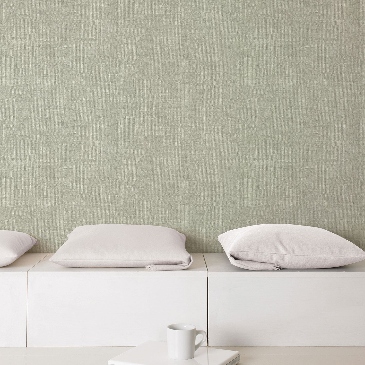 Natural FX 2 Hessian Wallpaper - Green - Galerie - G67437Wallpaper199