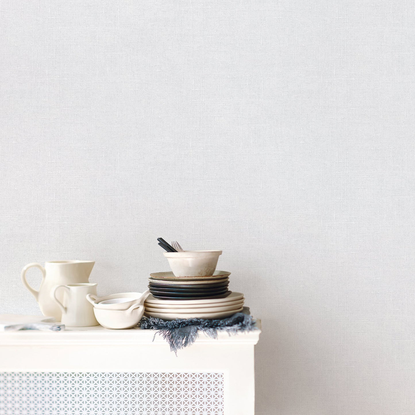 Natural FX 2 Hessian Wallpaper - Grey - Galerie - G67444Wallpaper199