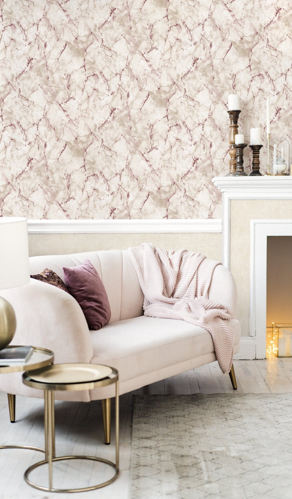 Natural FX 2 Marble Wallpaper - Red / Cream - Galerie - G67757Wallpaper199