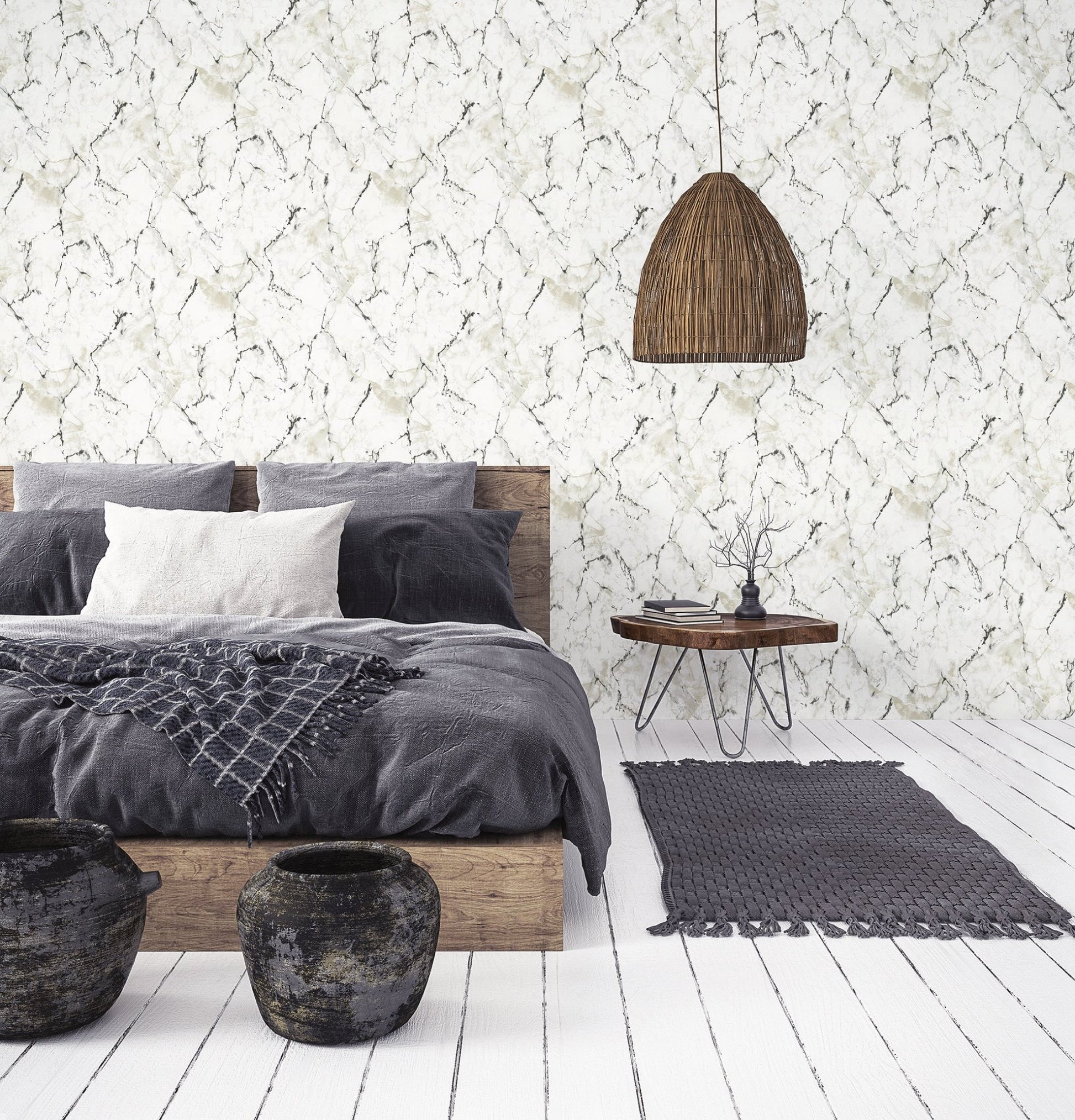 Natural FX 2 Marble Wallpaper - Silver Grey / Black / White - Galerie - G67758Wallpaper199