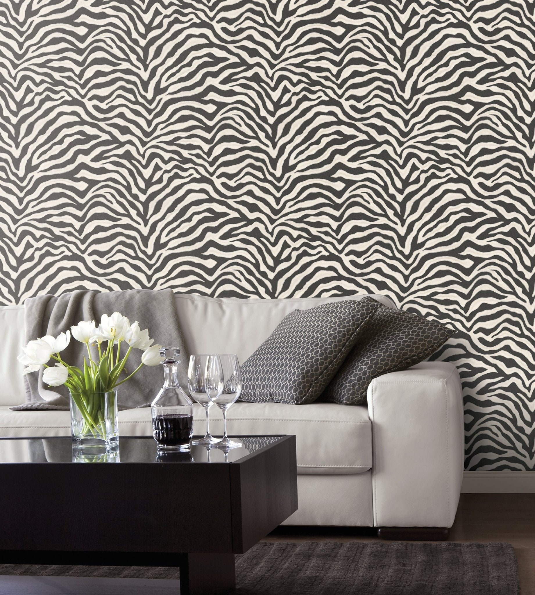 Natural FX 2 Zebra Wallpaper - Black & White - Galerie - G67491Wallpaper199