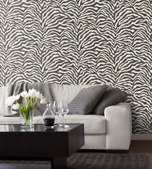 Natural FX 2 Zebra Wallpaper - Black & White - Galerie - G67491Wallpaper199