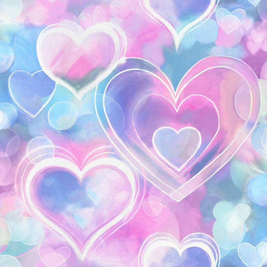 Neon Hearts Wallpaper - Pink/Blue - Holden Décor - 13785Wallpaper199