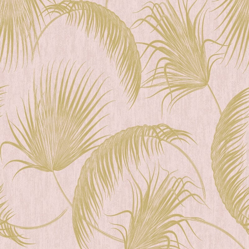 Oasis Leaves Metallic Wallpaper - Pink - SK Filson - SK20018Wallpaper199