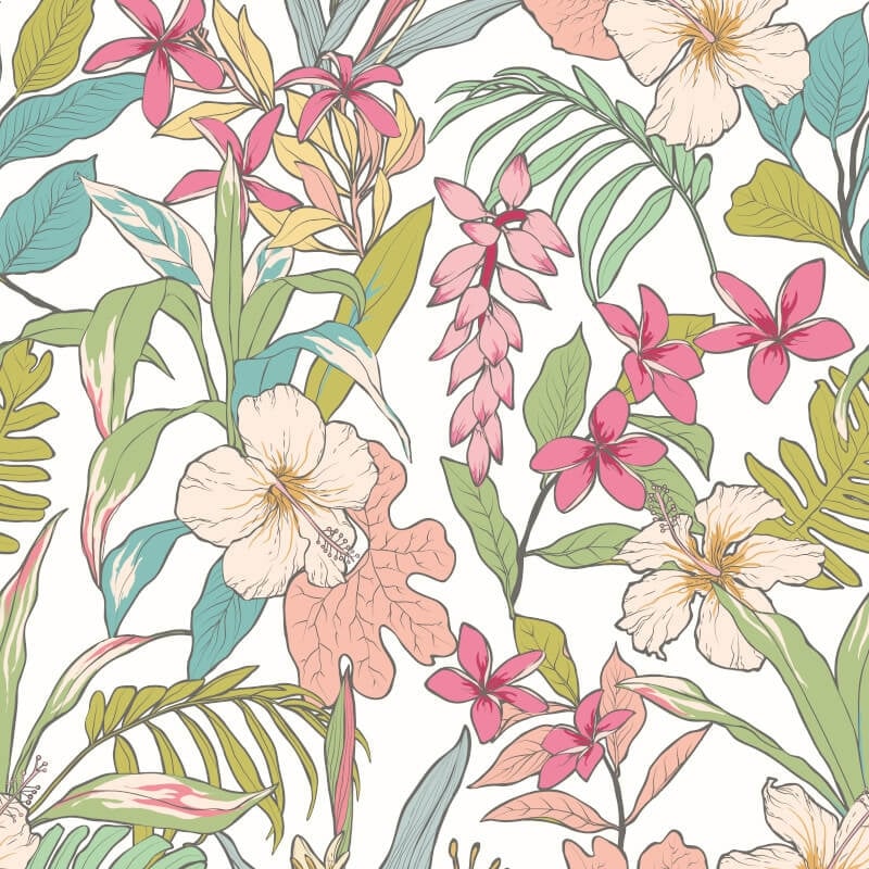Oasis Wallpaper - Apple/Rose - Hoopla Walls - HWA1207WWallpaper199
