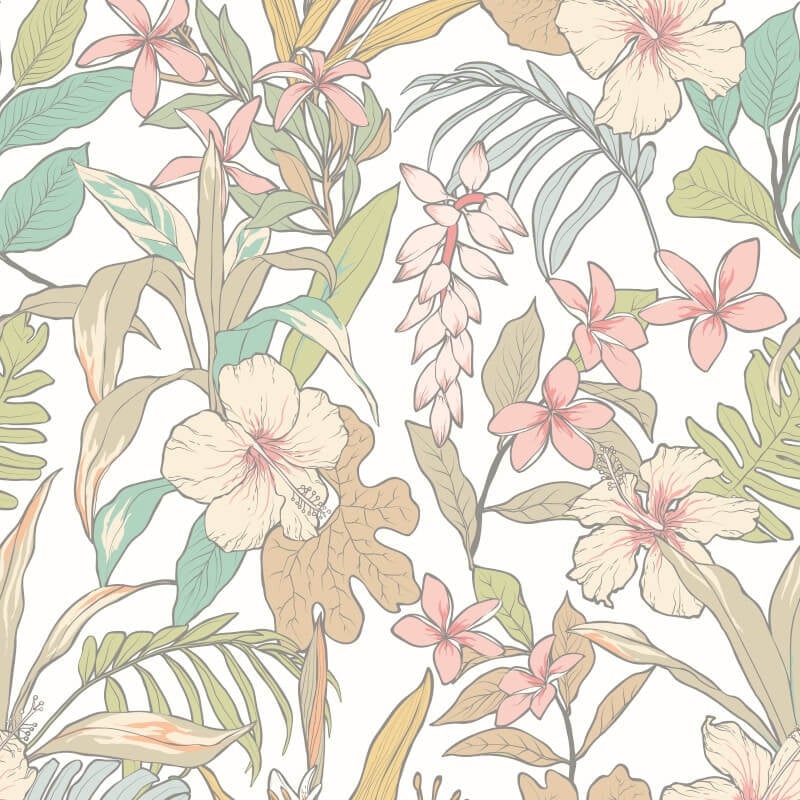 Oasis Wallpaper - Chalk/Sand - Hoopla Walls - HWA1208WWallpaper199
