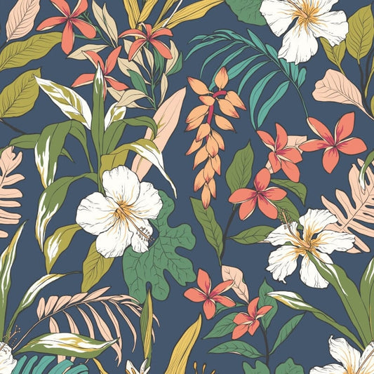 Oasis Wallpaper - Navy Twist - Hoopla Walls - HWA1203WWallpaper199