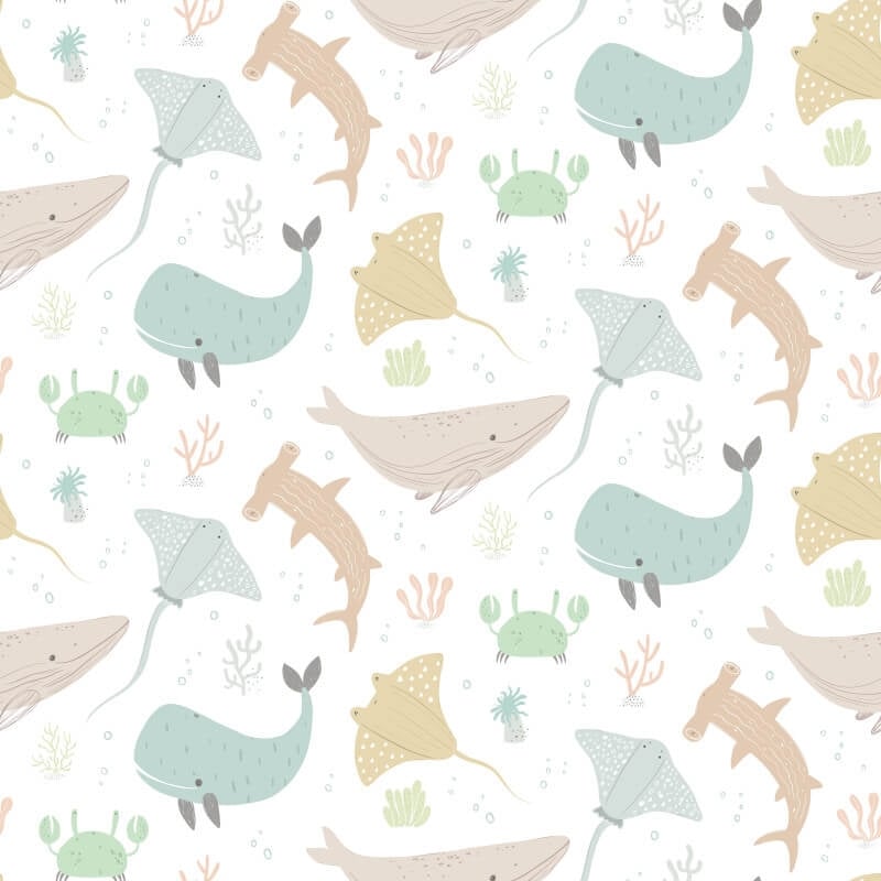 Ocean Adventure Wallpaper - Honeycomb - Hoopla Walls - HWA1302WWallpaper199