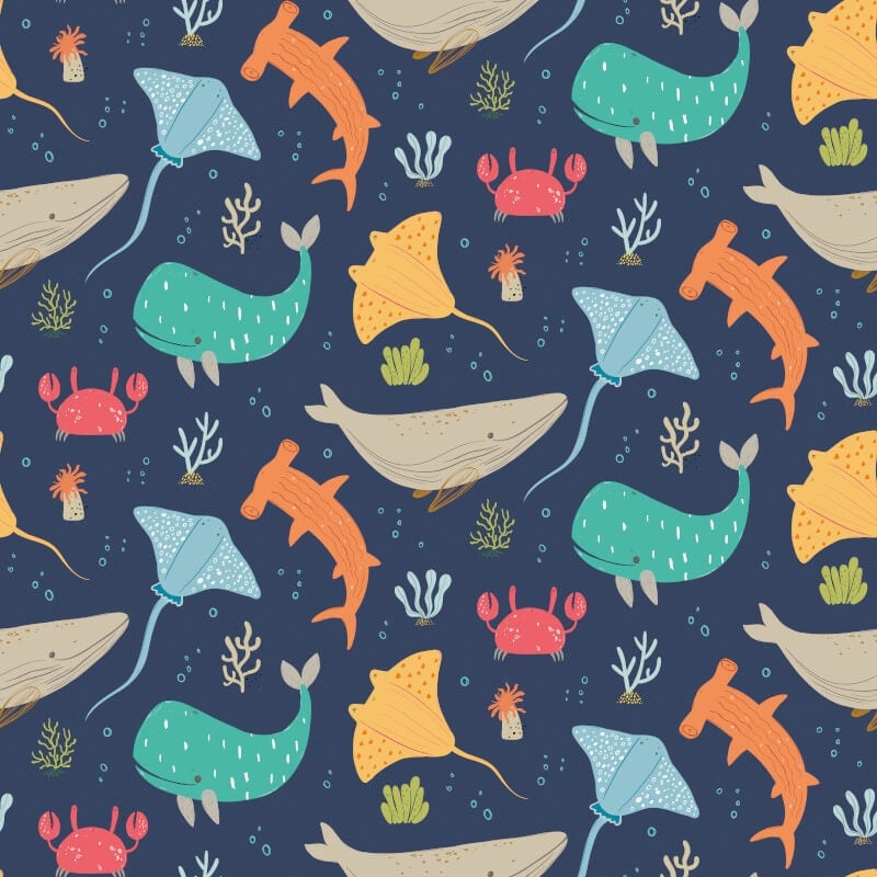 Ocean Adventure Wallpaper - Inky Mix - Hoopla Walls - HWA1300WWallpaper199