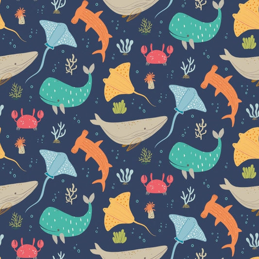 Ocean Adventure Wallpaper - Inky Mix - Hoopla Walls - HWA1300WWallpaper199
