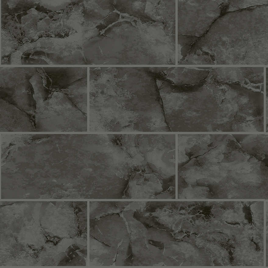 Odeon Tile Wallpaper - Charcoal - Holden Décor - 89390Wallpaper199